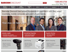 Tablet Screenshot of barcodediscount.com